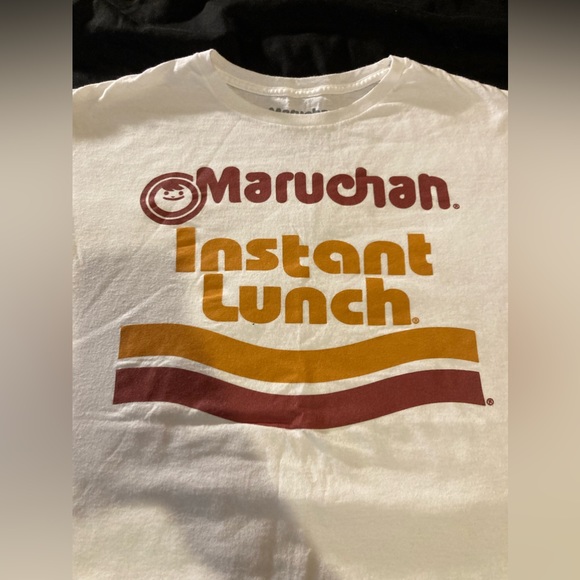 Maruchan Shirt Mens Size L White Graphic Spell Out Short Sleeve - Picture 2 of 6
